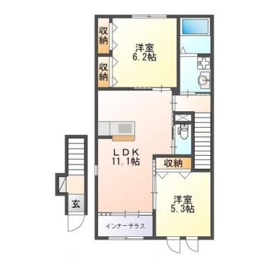 ユニバーサルテラスY 206の間取り図