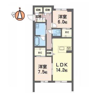 PROGRESS沖浜 106の間取り図