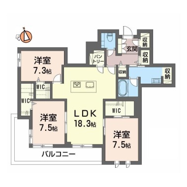 PROGRESS沖浜 202の間取り図