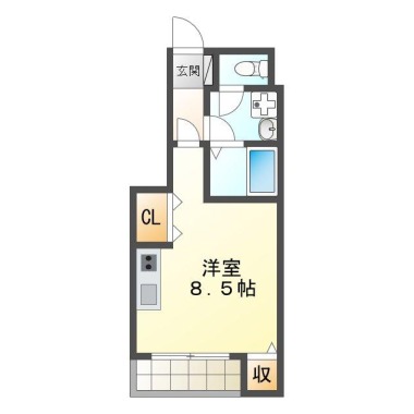 国府町府中 アパート 1R B102の間取り図