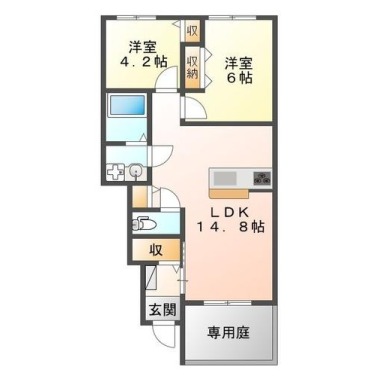 スターテラス古川A 102の間取り図