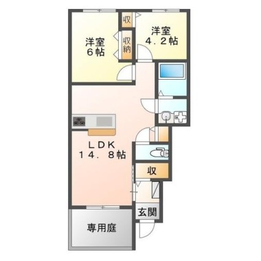 スターテラス古川A 103の間取り図