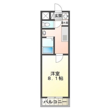 山城町 マンション 1K 101の間取り図