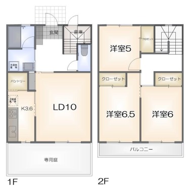八万町 アパート 3LDK 102の間取り図