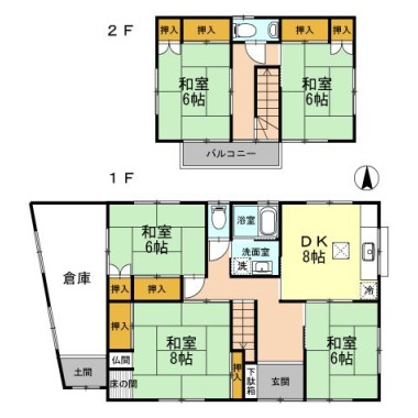 南昭和町5丁目 一戸建 Aの間取り図