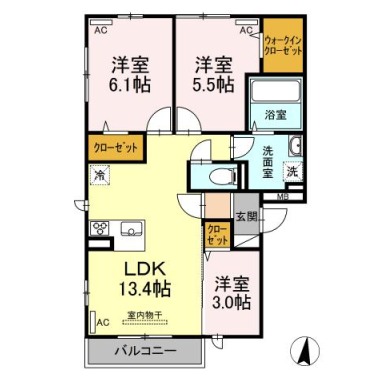 カポック 101の間取り図