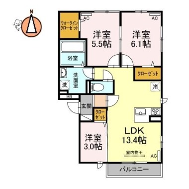 カポック 302の間取り図