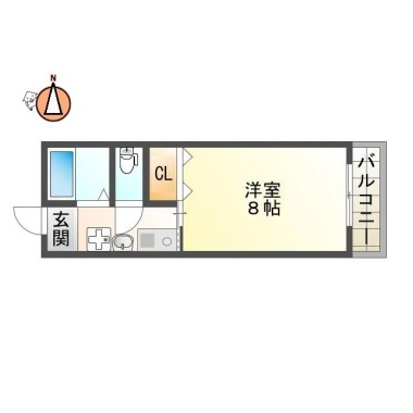 南内町 マンション 1K 202の間取り図