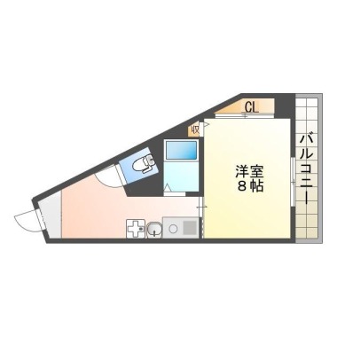 南内町 マンション 1K 403の間取り図