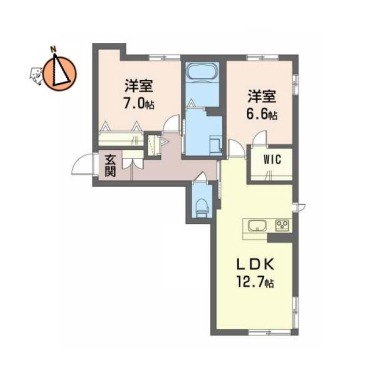 ベレオ末広 105の間取り図