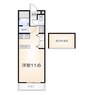 新浜町 アパート 1R 202の間取り図