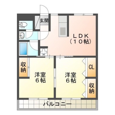 八万町 マンション 2LDK 305の間取り図