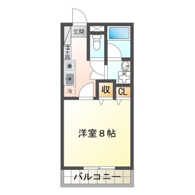 南佐古六番町 マンション 1K 305の間取り図