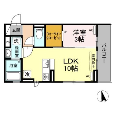 エル・ソル大和 302の間取り図