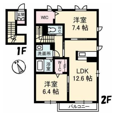 シャーメゾン城西C 201の間取り図