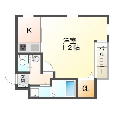 中徳島町 マンション 1K 102の間取り図