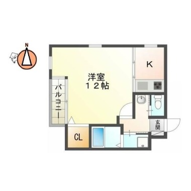 中徳島町 マンション 1K 203の間取り図