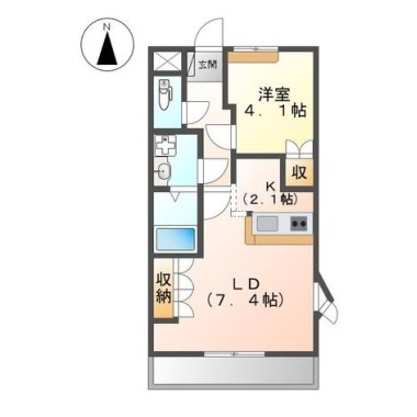 レジデンス城西I 201の間取り図