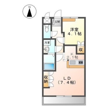 レジデンス城西I 206の間取り図