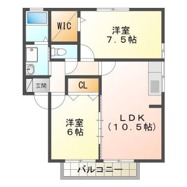 沖浜町 アパート 2LDK 201の間取り図