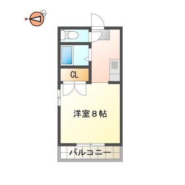 昭和町 マンション 1K 405の間取り図