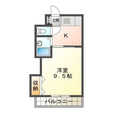 南庄町 マンション 1K 341の間取り図