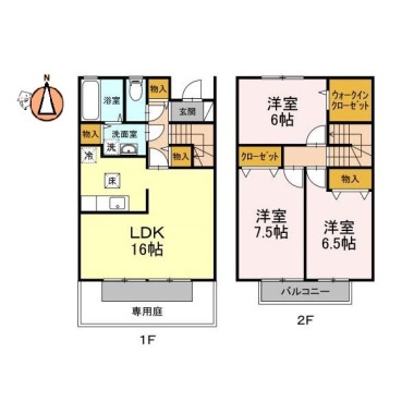 Garbato城南 101の間取り図