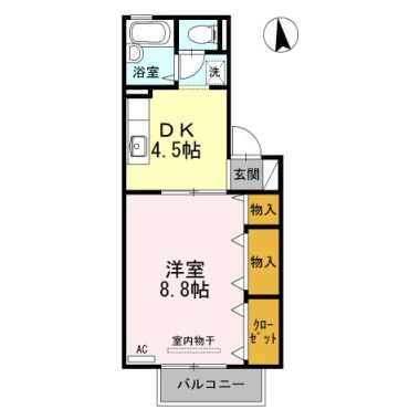プレステージュ21 III棟 205の間取り図