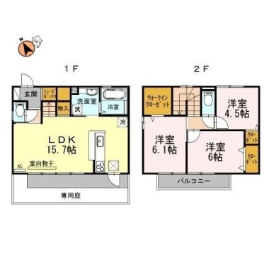 ヴァン・カルチェ Gの間取り図