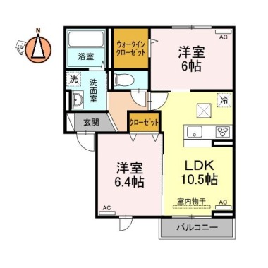 カーサモエハ 102の間取り図