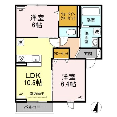 カーサモエハ 203の間取り図