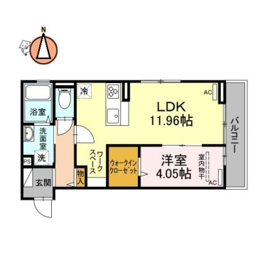 アンベリール 203の間取り図