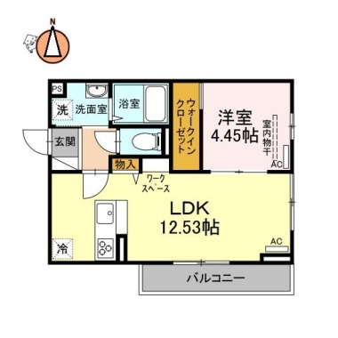 アンベリール 205の間取り図