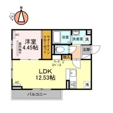 アンベリール 301の間取り図