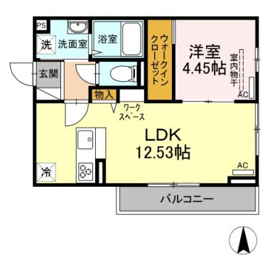 アンベリール 305の間取り図