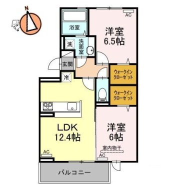 セレーノ南田宮 207の間取り図