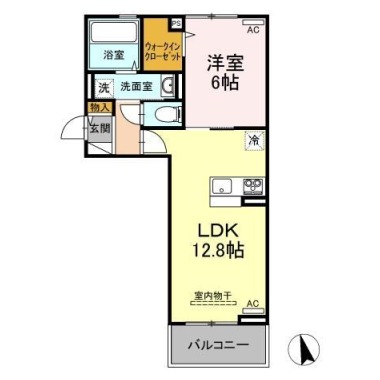 セレーノ南田宮 303の間取り図