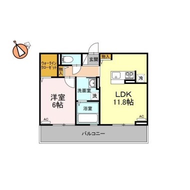 セレーノ南田宮 305の間取り図