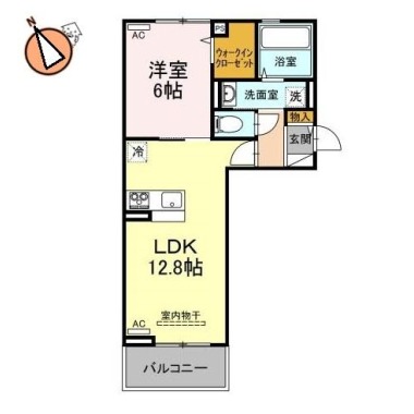 セレーノ南田宮 306の間取り図