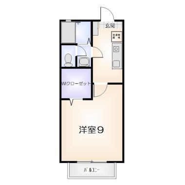 八万町大坪 アパート 1K 103の間取り図