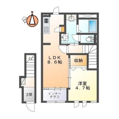 ルミナス 203の間取り図