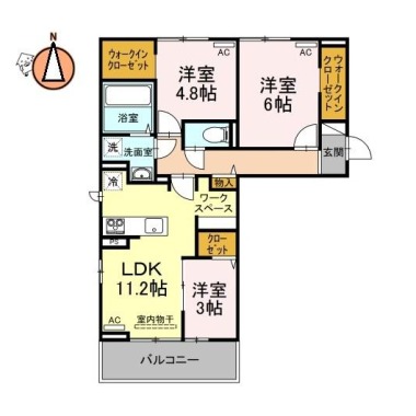 ヴィオレータ 103の間取り図