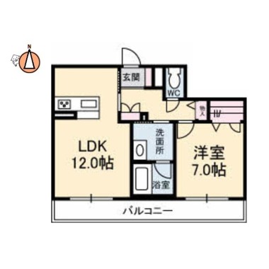 ベレオ蔵本元町 302の間取り図