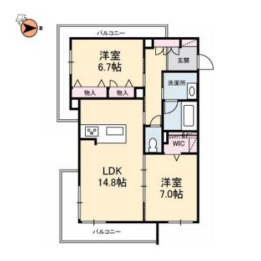 ベレオ杏樹 201の間取り図