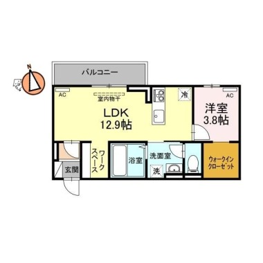 ラ・トゥール山城西A 303の間取り図
