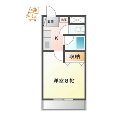 グランディール矢三D 303の間取り図