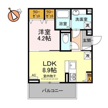 ロイヤルサンA 101の間取り図