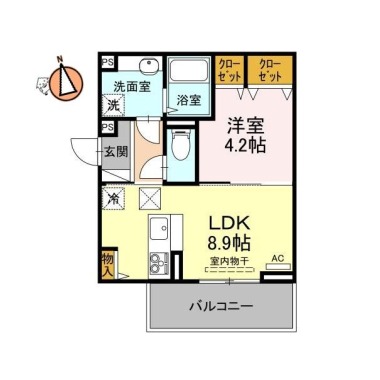 ロイヤルサンA 105の間取り図