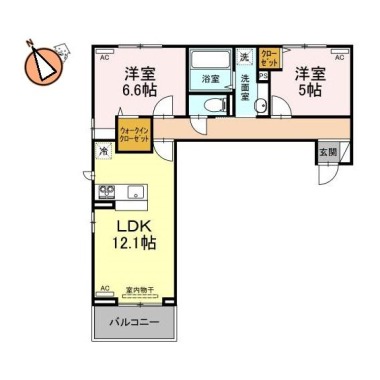 ロイヤルサンA 202の間取り図