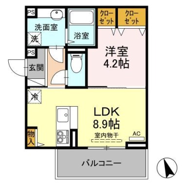 ロイヤルサンA 305の間取り図